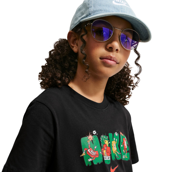 Koszulka dla dzieci Nike Sportswear czarna IM9534 010