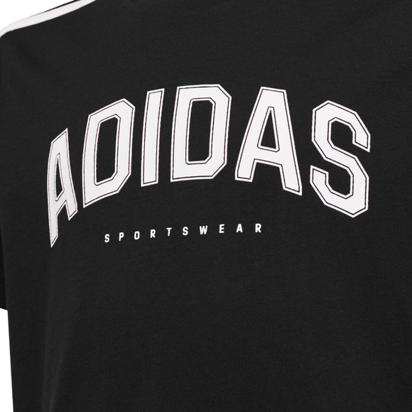 Koszulka dla dzieci adidas Codes Collegiate Graphic Tee czarna JL6139