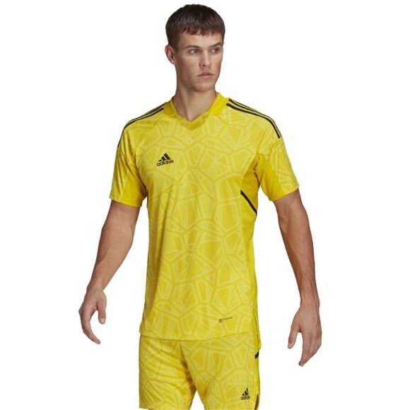 Koszulka męska adidas Condivo 22 Goalkeeper Jersey Short Sleeve żółta HF0138