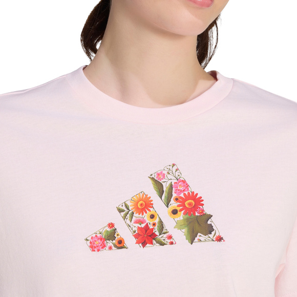 Koszulka damska adidas Floral Regular Graphic jasny róż KT2765