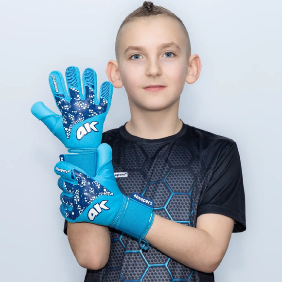 Rękawice bramkarskie 4Keepers Elite Nox NC Junior niebieskie