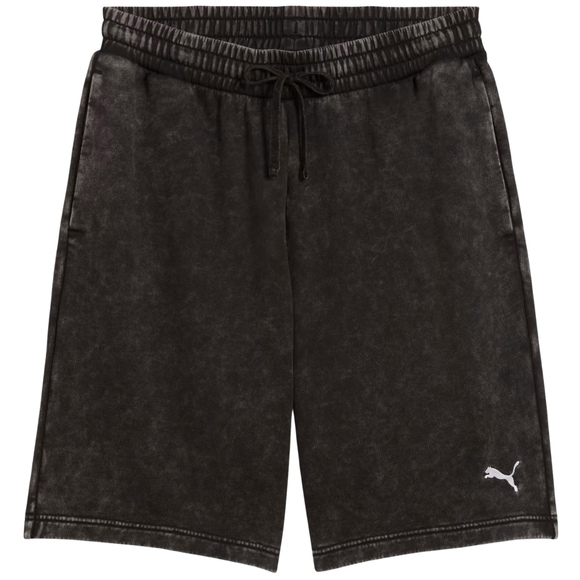 Spodenki męskie Puma Ess Elevated Relaxed Wash czarno-szare 688052 01