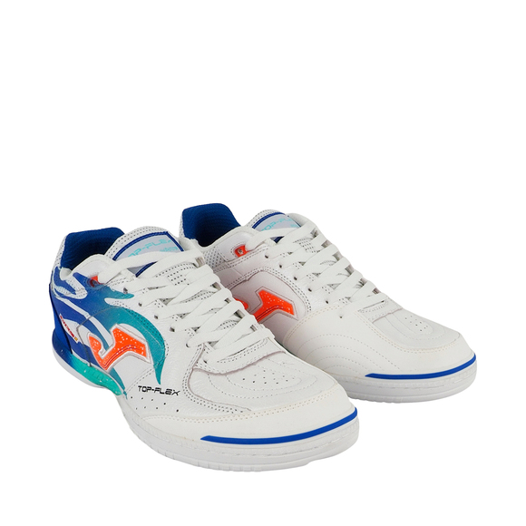 Buty piłkarskie Joma Top Flex 2576 Indoor biało-niebieskie TOPS2576IN