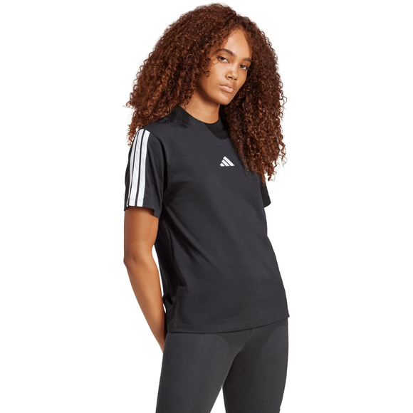 Koszulka damska adidas Essentials 3-Stripes Cotton czarna JM2393