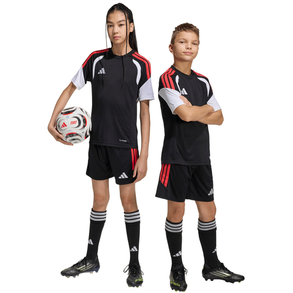 Spodenki dla dzieci adidas Tiro 26 League czarno-czerwone KA8814
