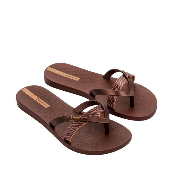 Klapki damskie Ipanema Kirei Chic brązowe 83673-BP254