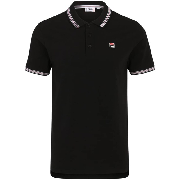Koszulka męska polo Fila Lubbeek czarna FAM0898 80010
