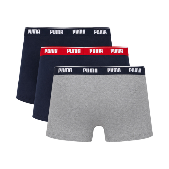 Bokserki męskie Puma 3 pak granatowe, szare 947130 05