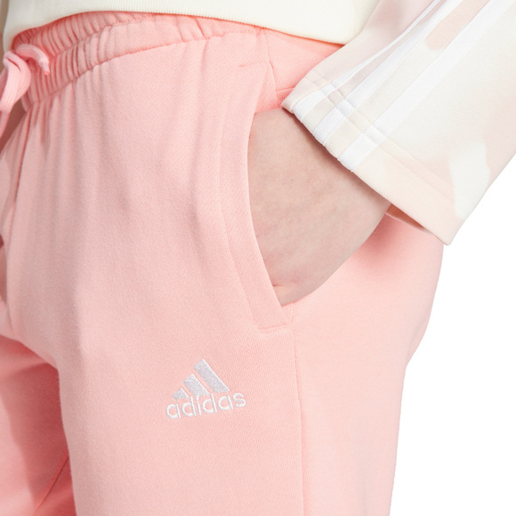Spodnie damskie adidas Linear French Terry Cuffed jasnoróżowe IY9200