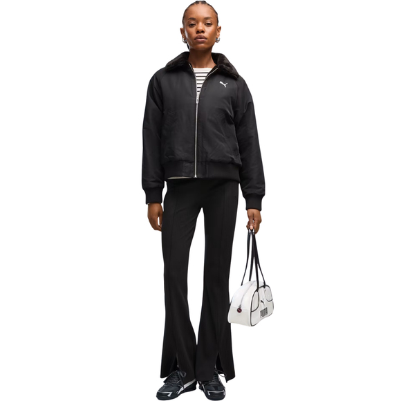 Legginsy damskie Puma Rib Flared czarne 694028 01