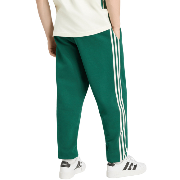 Spodnie męskie adidas Essentials 3-Stripes Fleece Tapered Cuffed zielone KY4129