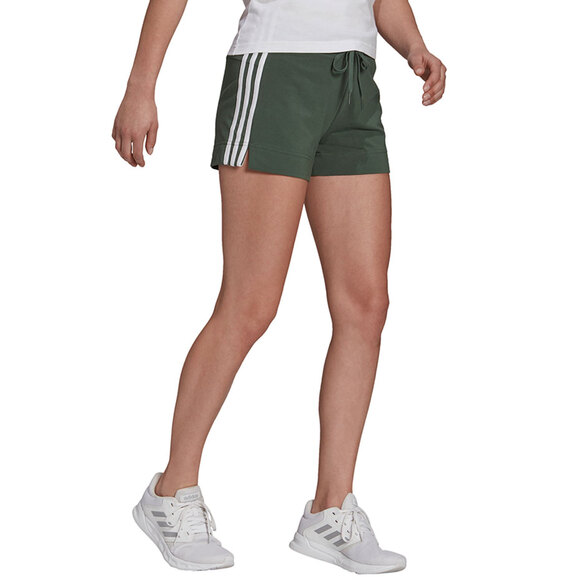 Spodenki damskie adidas Essentials Slim Shorts khaki GM5525