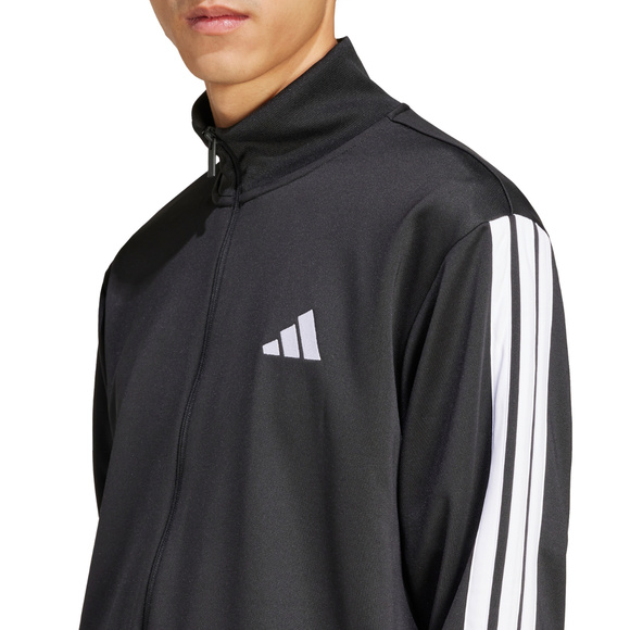 Dres męski adidas Sportswear Basic 3-Stripes French Terry czarny JC5375