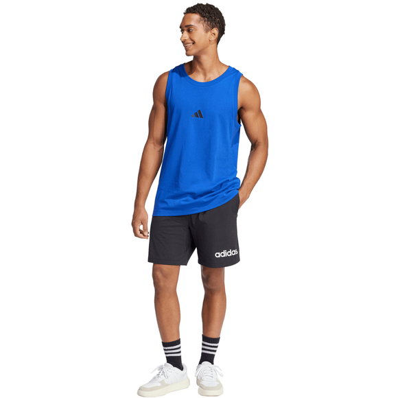 Koszulka męska adidas Essentials Small Logo Tank niebieska JE8978