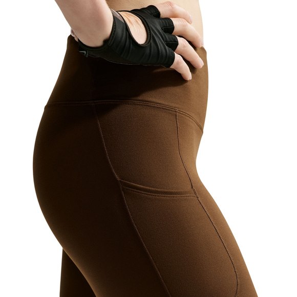 Legginsy damskie Nike One 7/8 brązowe FN3241 212