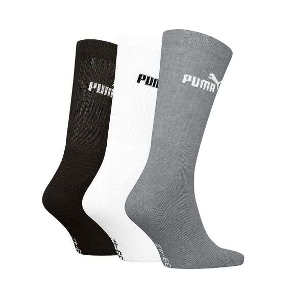 Skarpety Puma Elements Unisex Crew Sock 3 pary szare, białe, czarne 947110 09