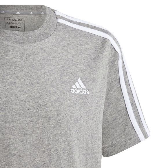 Koszulka dla dzieci adidas Essentials 3-Stripes Cotton Tee szara IB1669