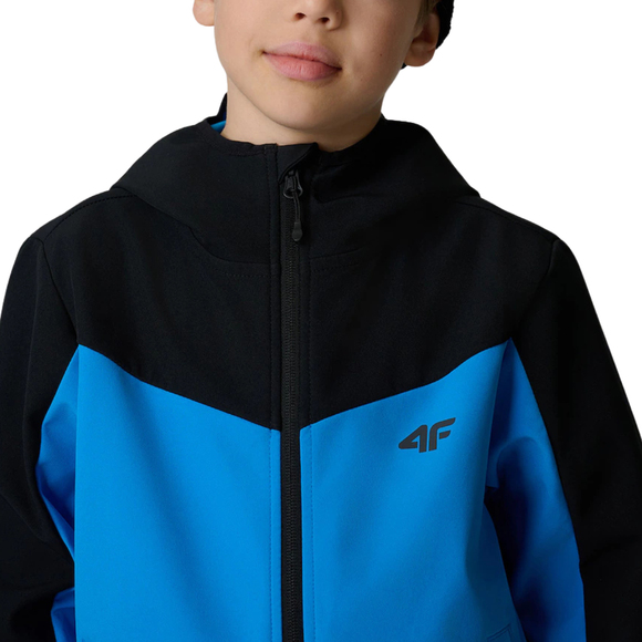 Kurtka dla chłopca softshell 4F M477 niebieska 4FJWSS26TSOFM477 33S