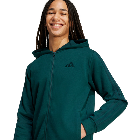 Dres męski adidas Colorblock Hooded Tracksuit zielony JL8600