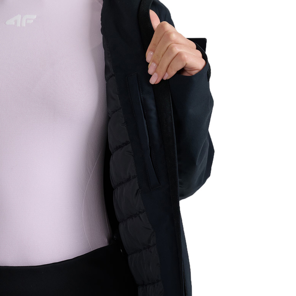 Kurtka narciarska damska 4F F0807 głęboka czerń 4FWAW25TTJAF0807 20S