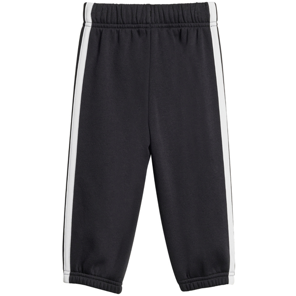 Dres dla dzieci adidas Essentials Joggers 3 Stripes Fleece Hoodie czarny JD6484