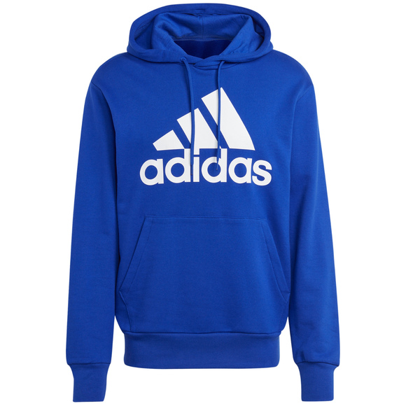 Bluza męska adidas Essentials French Terry Big Logo Hoodie niebieska IC9366