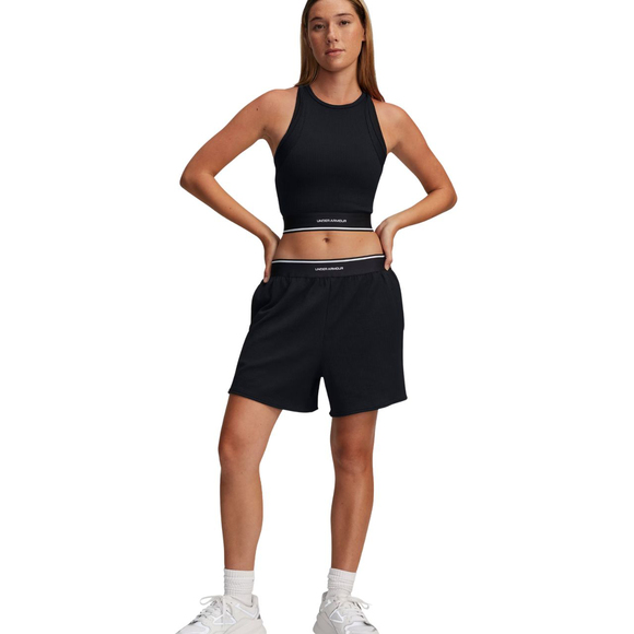 Koszulka damska Under Armour Meridian Rib Branded czarna 1389641 001