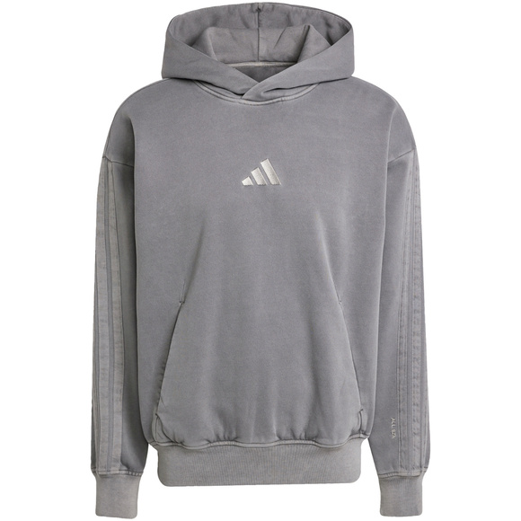 Bluza męska adidas ALL SZN Fleece Washed Hoodie szara JL6539
