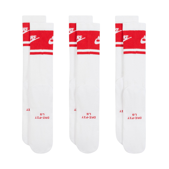 Skarpety Nike Everyday Elevated Crew 3 pary biało-czerwone IM7949 900