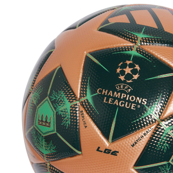 Piłka nożna adidas UCL League 24/25 Knockout Stages zielono-złota JM6825