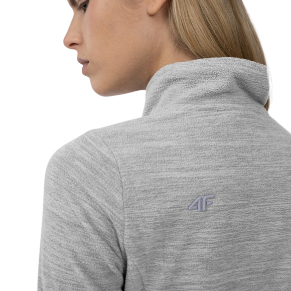 Bluza damska polarowa 4F chłodny jasny szary melanż H4Z22 BIDP010 27M
