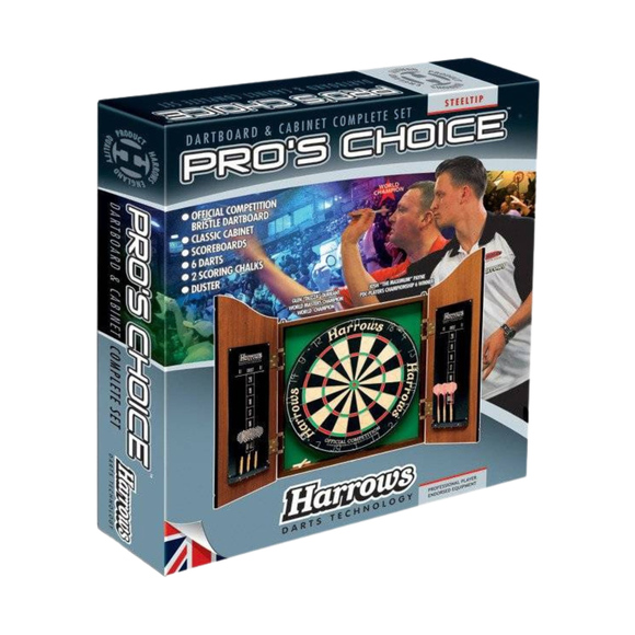 Tarcza Harrows Pros Choice w szafce + rzutki