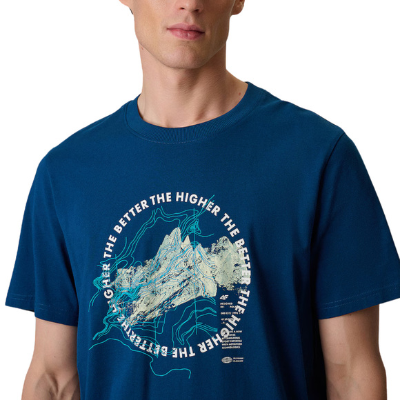 Koszulka męska 4F M2822 morska zieleń 4FWSS26TTSHM2822 46S