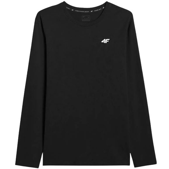 Koszulka męska 4F Longsleeve M611 głęboka czerń 4FWMM00TLONM611 20S
