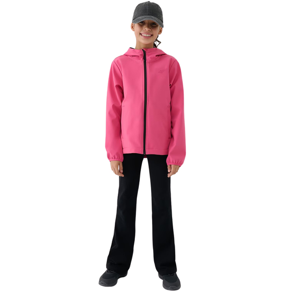 Kurtka dla dziewczynki softshell 4F F305 różowa 4FJWSS25TSOFF305 54S