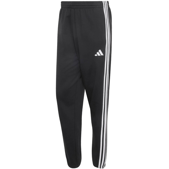 Spodnie męskie adidas Essentials 3-Stripes Fleece Tapered Cuffed czarne KY6526