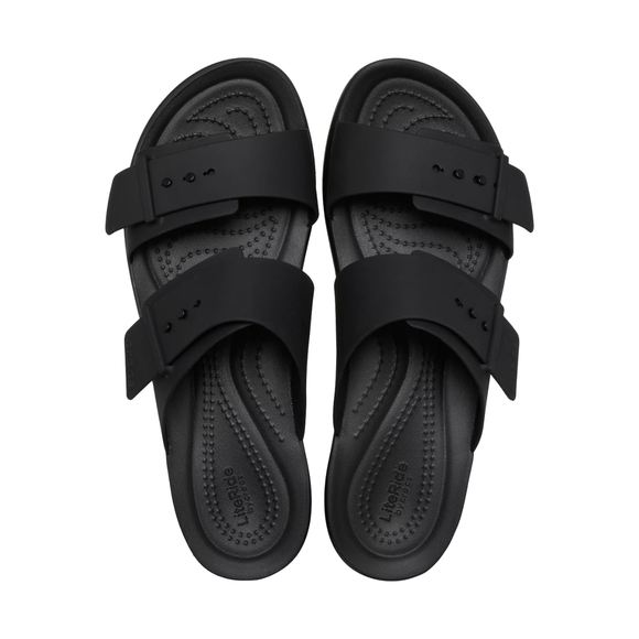 Klapki damskie Crocs Brooklyn Buckle Low czarne 211215 001