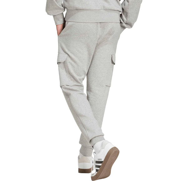 Spodnie męskie adidas Essentials Feelcozy Cargo jasnoszare JE3823