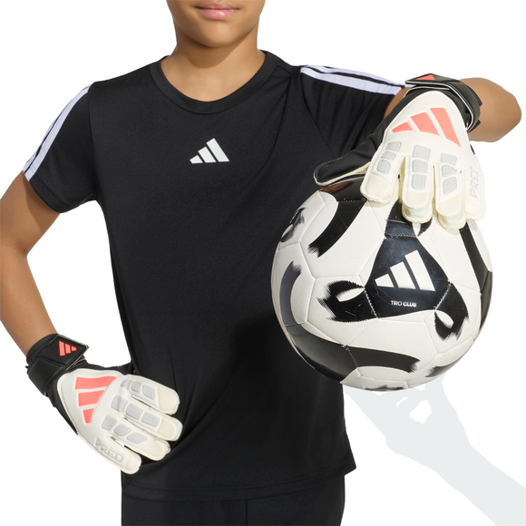 Rękawice bramkarskie dla dzieci adidas Predator Training czarno-białe KE9707