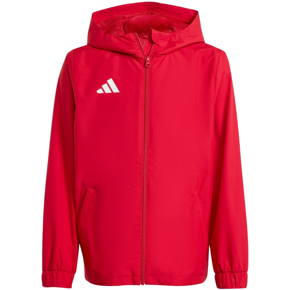 Kurtka dla dzieci adidas Entrada 26 All Weather czerwona JZ9105
