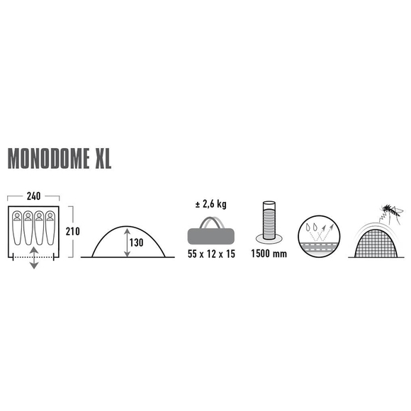 Namiot High Peak Monodome 4 czarny 10310
