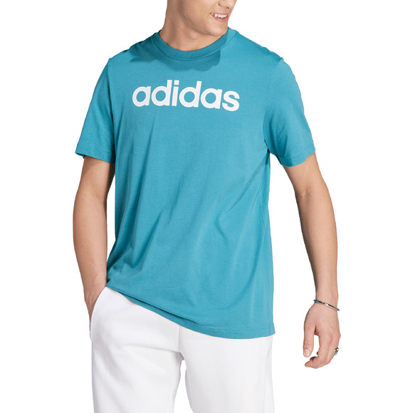 Koszulka męska adidas Essentials Single Jersey Linear Embroidered Logo Tee jasnoniebieska IJ8655