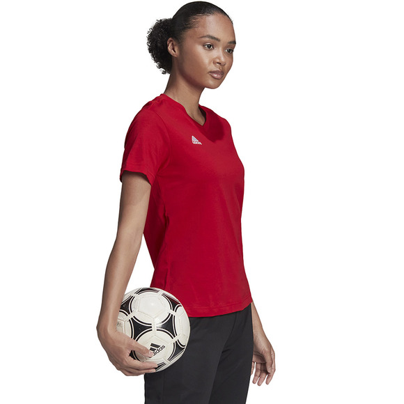 Koszulka damska adidas Entrada 22 Tee czerwona HC0441