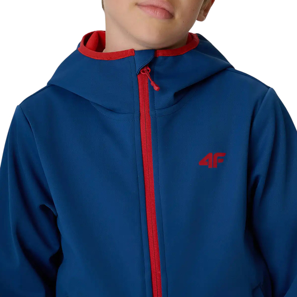 Kurtka dla chłopca 4F softshell M598 ciemny granat 4FJWAW26TSOFM598 30S