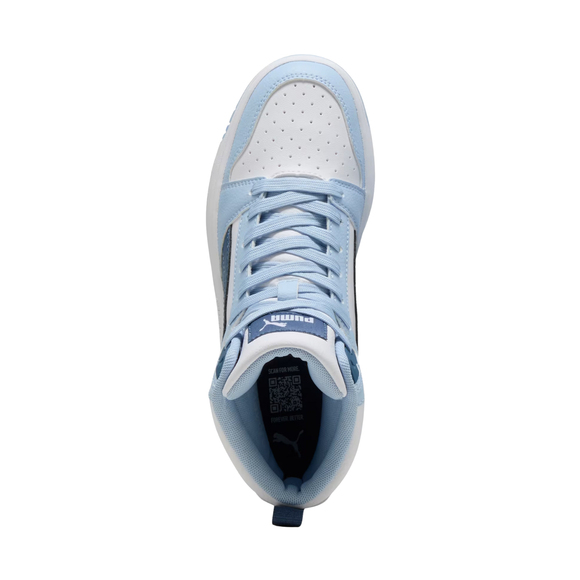 Buty dla dzieci Puma Rebound V6 Mid biało-niebieskie 393831 32