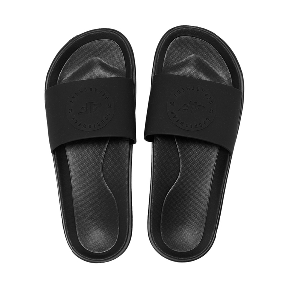 Klapki męskie 4F M037 głęboka czerń 4FWSS26FSLIM037 20S