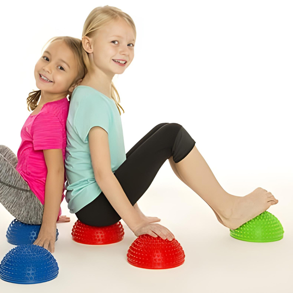 Półkule sensoryczne do masażu AM Tullo Half-Ball Balance 2 szt. czerwona-zielona 477 