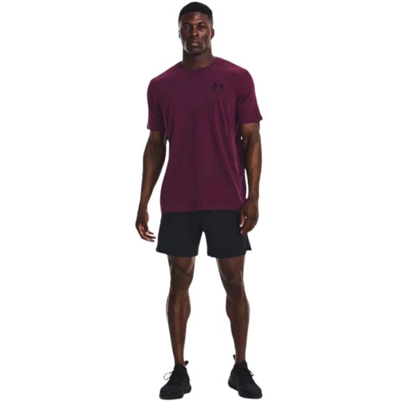 Koszulka męska Under Armour Sportstyle Left Chest SS purpurowa 1326799 572