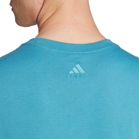 Koszulka męska adidas Essentials Single Jersey Linear Embroidered Logo Tee jasnoniebieska IJ8655