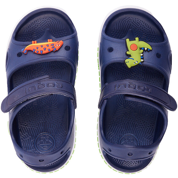 Sandały dla dzieci Coqui Yogi granatowo-zielone 8861-407-2132-01